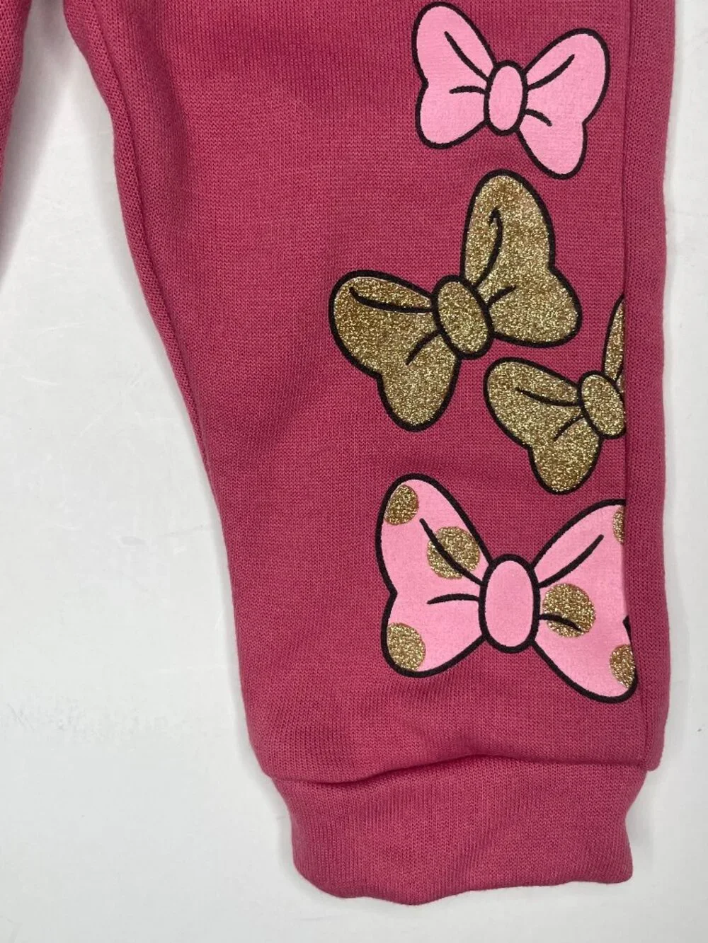 Disney Minnie Mouse Kidcore Pink Fleece Sweatshirt Pant Set 18M